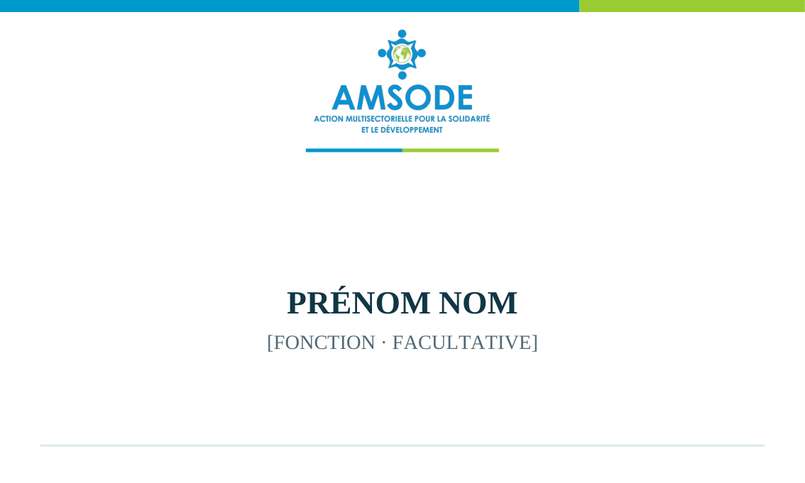 Aperçu du modèle AMSODE : Carte de place simple